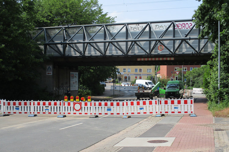 Vollsperrung der Kolenfelder Straße