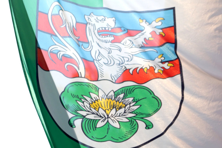 Die Luther Flagge im Wind