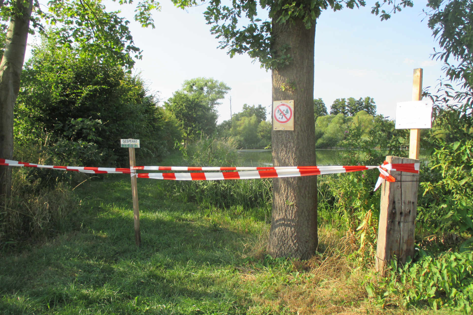 Gesperrter Teich