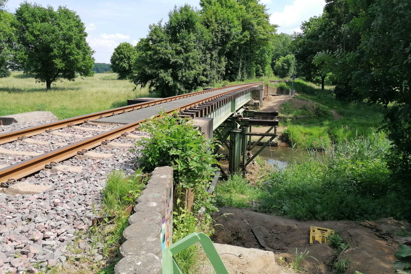 Bauarbeiten OHE-Brücke Westaue